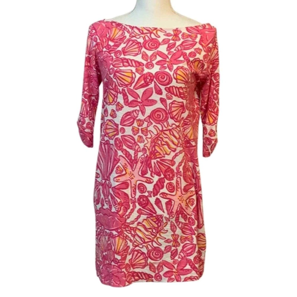 Lilly Pulitzer Camie Seashell Starfish Cotton Dress Small, coastal, resort